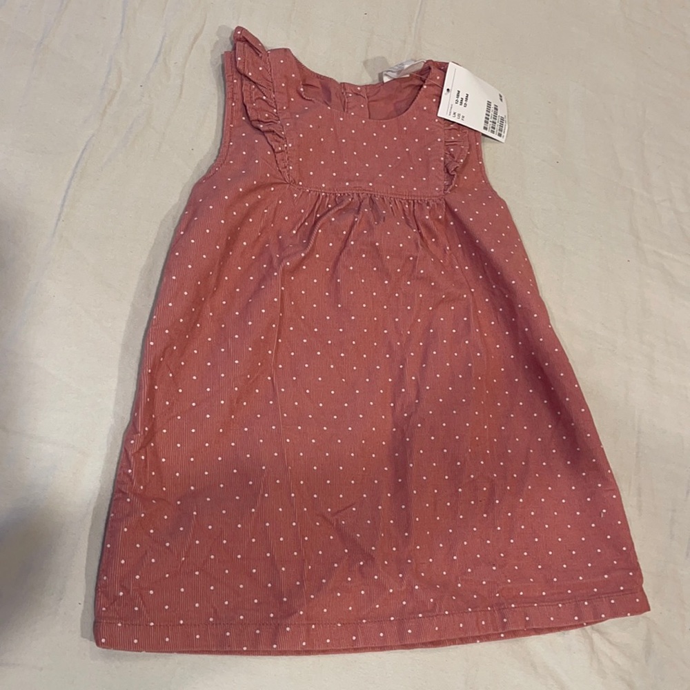 Corduroy polka dot dress NWT